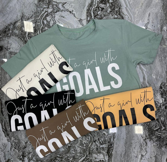 Crop top "Just a girl with goals"