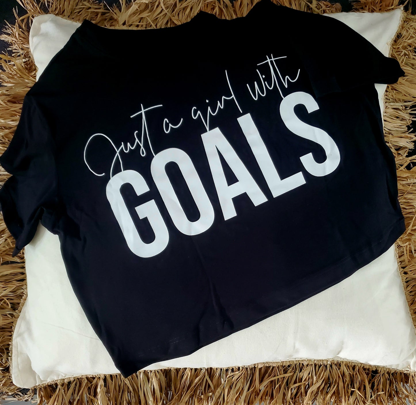Crop top "Just a girl with goals"
