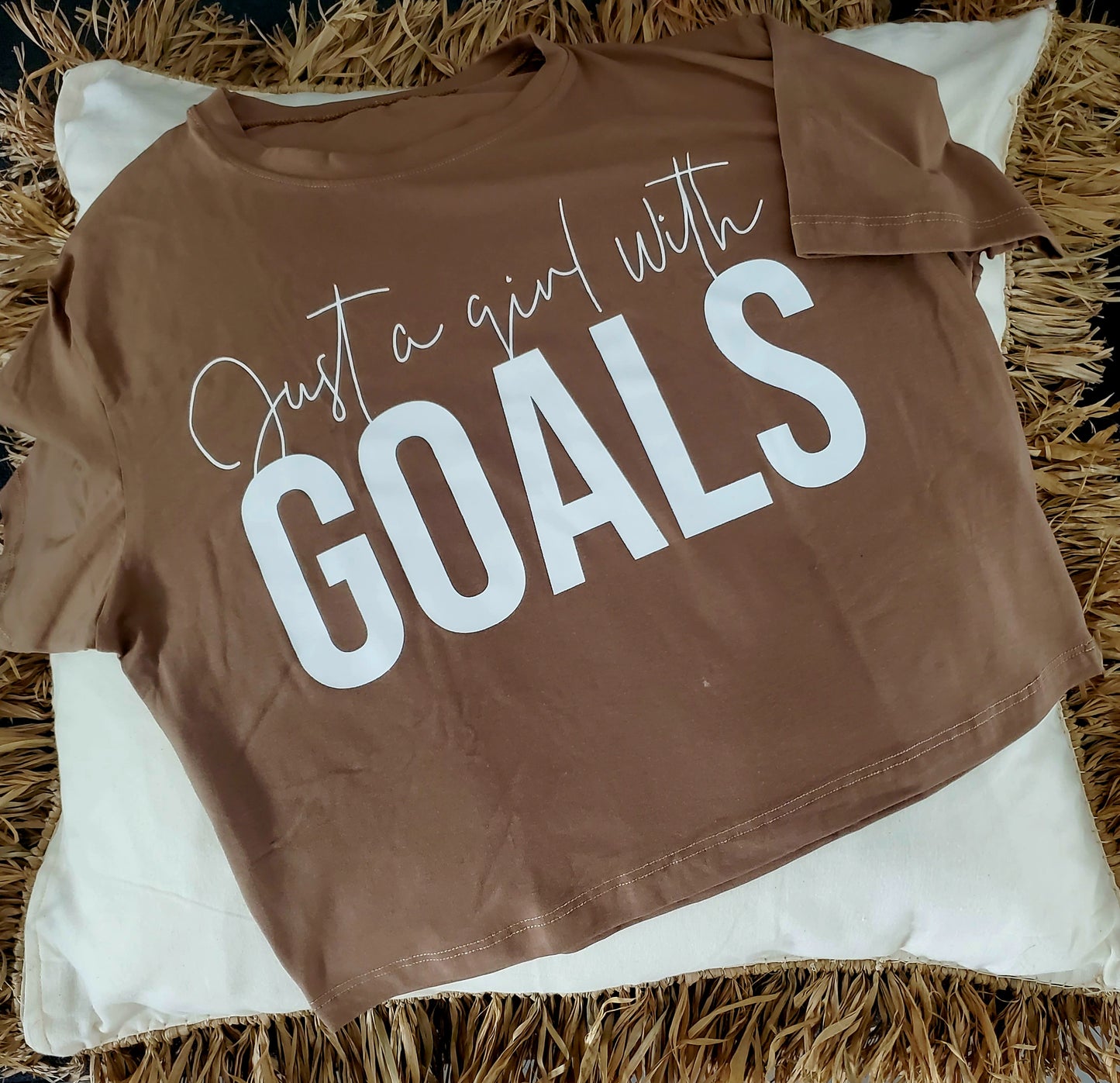 Crop top "Just a girl with goals"