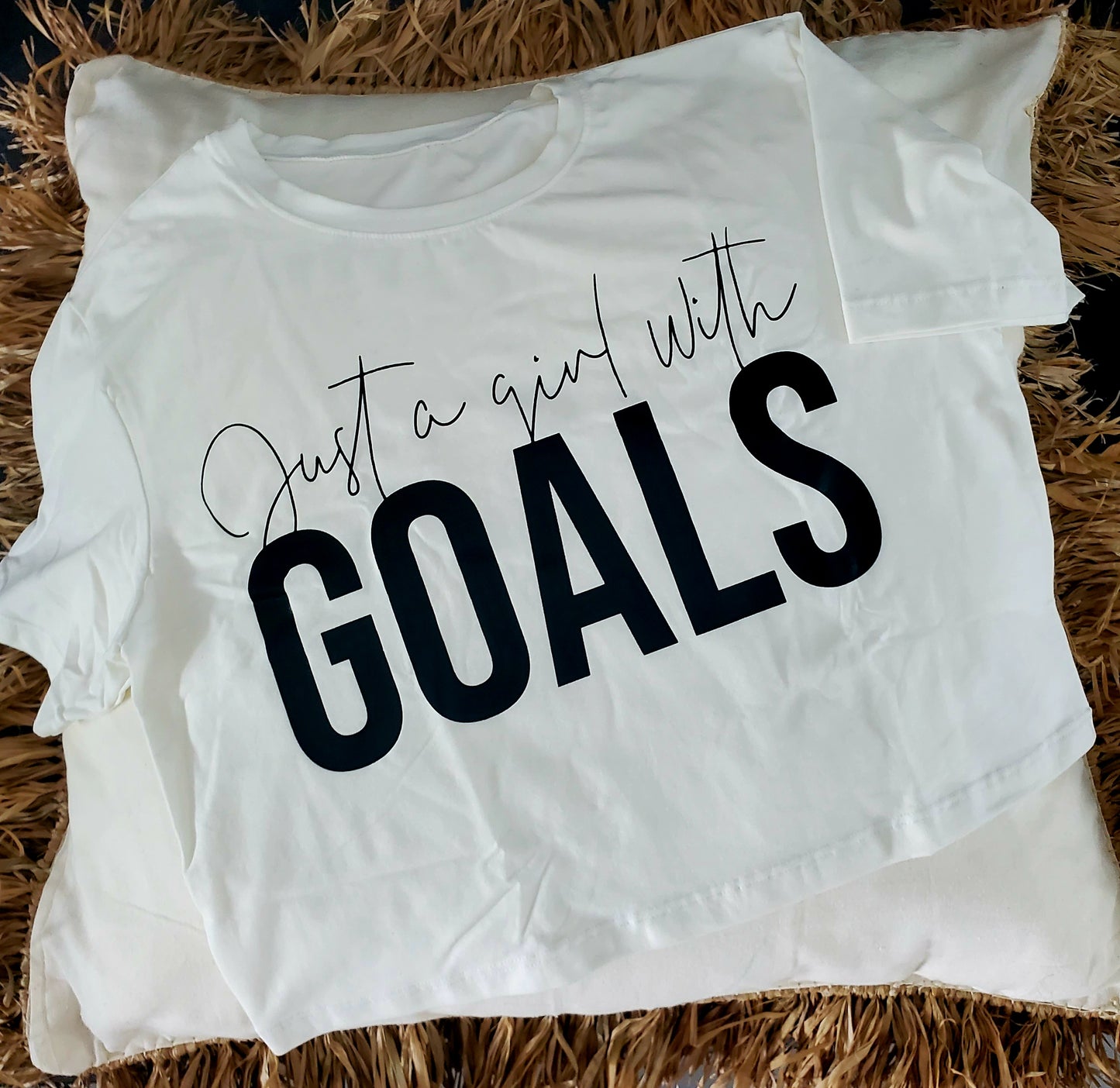 Crop top "Just a girl with goals"