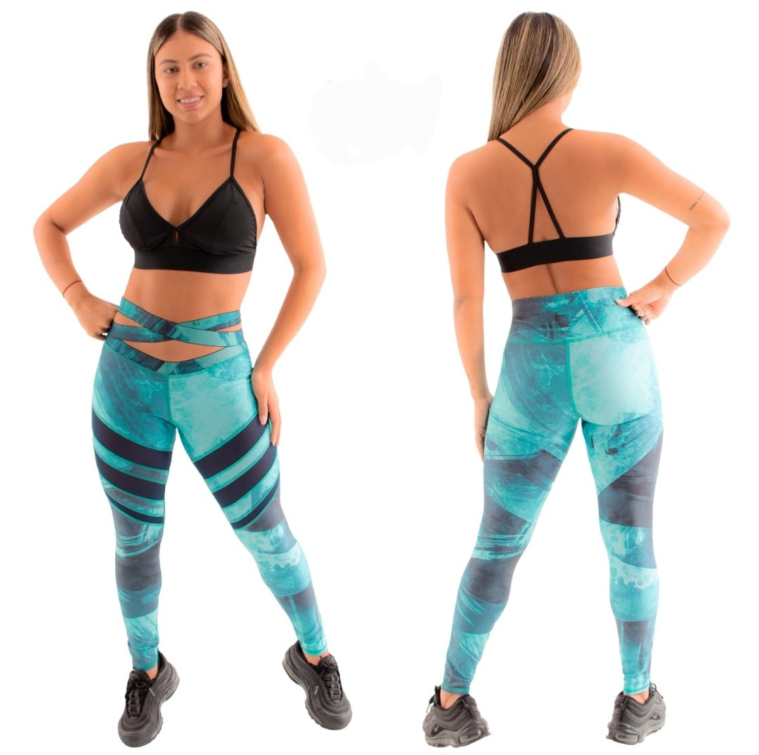 Criss cross waisted legging
