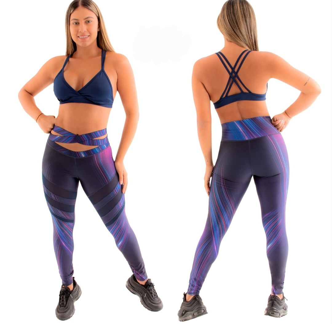 Criss cross waisted legging