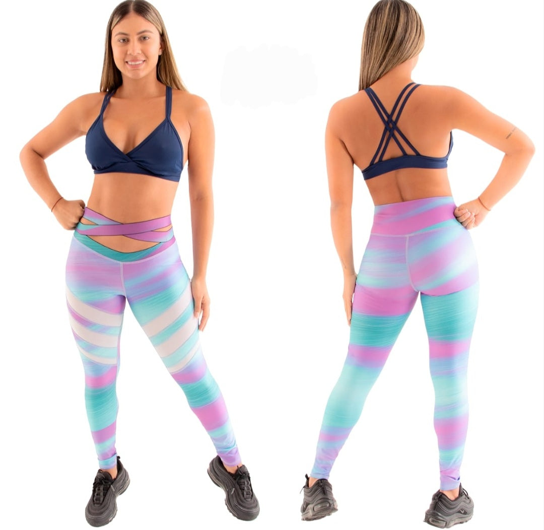 Criss cross waisted legging